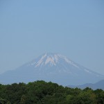 雪が減りましたね、今朝の富士山