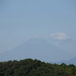 台風接近中の富士山