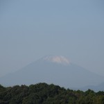 雪融けが進んだ富士山
