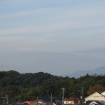 笠雲？今朝の富士山