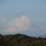 凍て付いた富士山