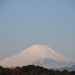 真冬に逆戻りの富士山