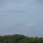 台風接近中、嵐の前の富士山