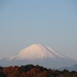 冬晴れの美しい富士山