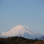 冬の嵐が去った後の富士山