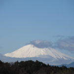 降雪前後の富士山